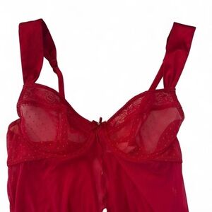 Victoria secret vintage red baby doll slip dress lingerie top